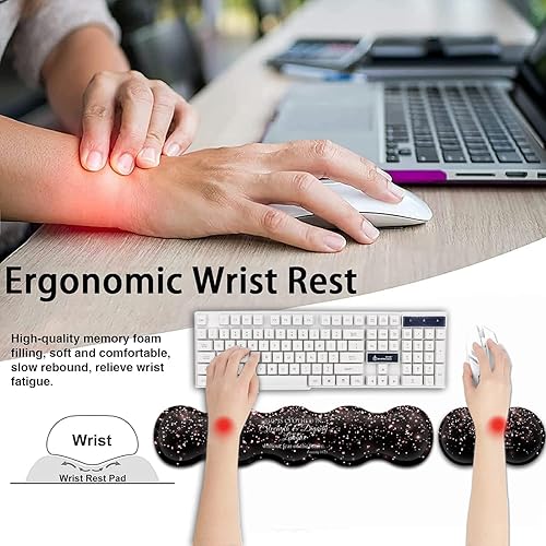 Miniatura 4 de Alfombrilla de mouse grande para juegos, alfombrilla de escritorio de oficina, impermeable, para oficina, hogar, ergonómico, reposamuñecas y