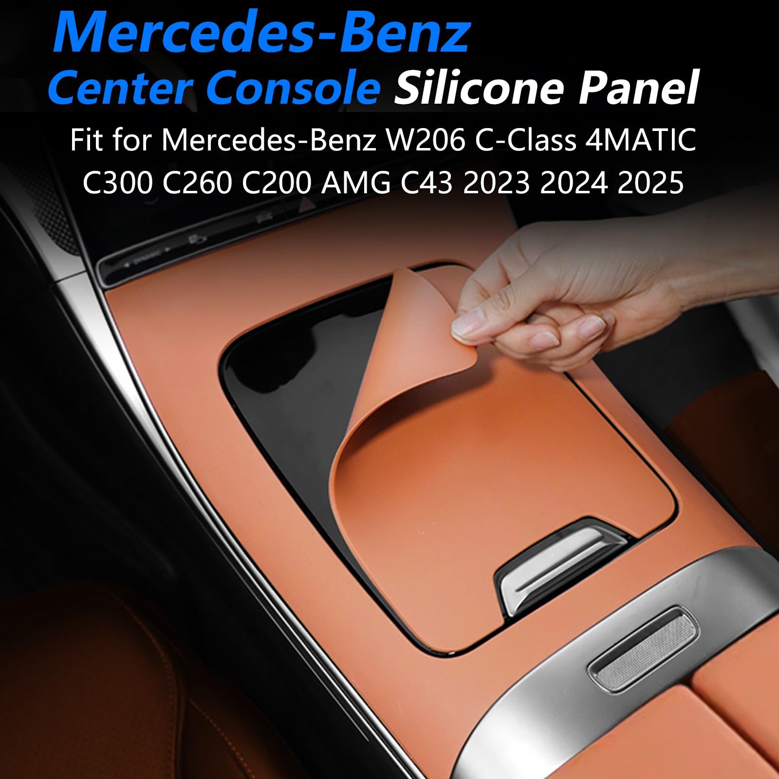 Kit Housse Silicone Console Centrale Mercedes W206 C-Class 2023-2025 - Protection Élégante C300 C260 C200 AMG C43