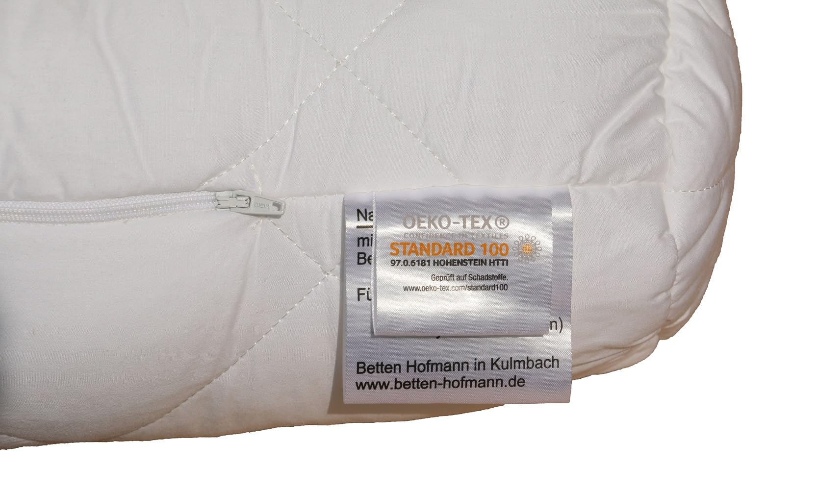 Betten Hofmann Orthopädische Relax Nackenrolle mit Baumwolle-Bezug, versteppt, Reißverschluss, waschbar, regulierbar
