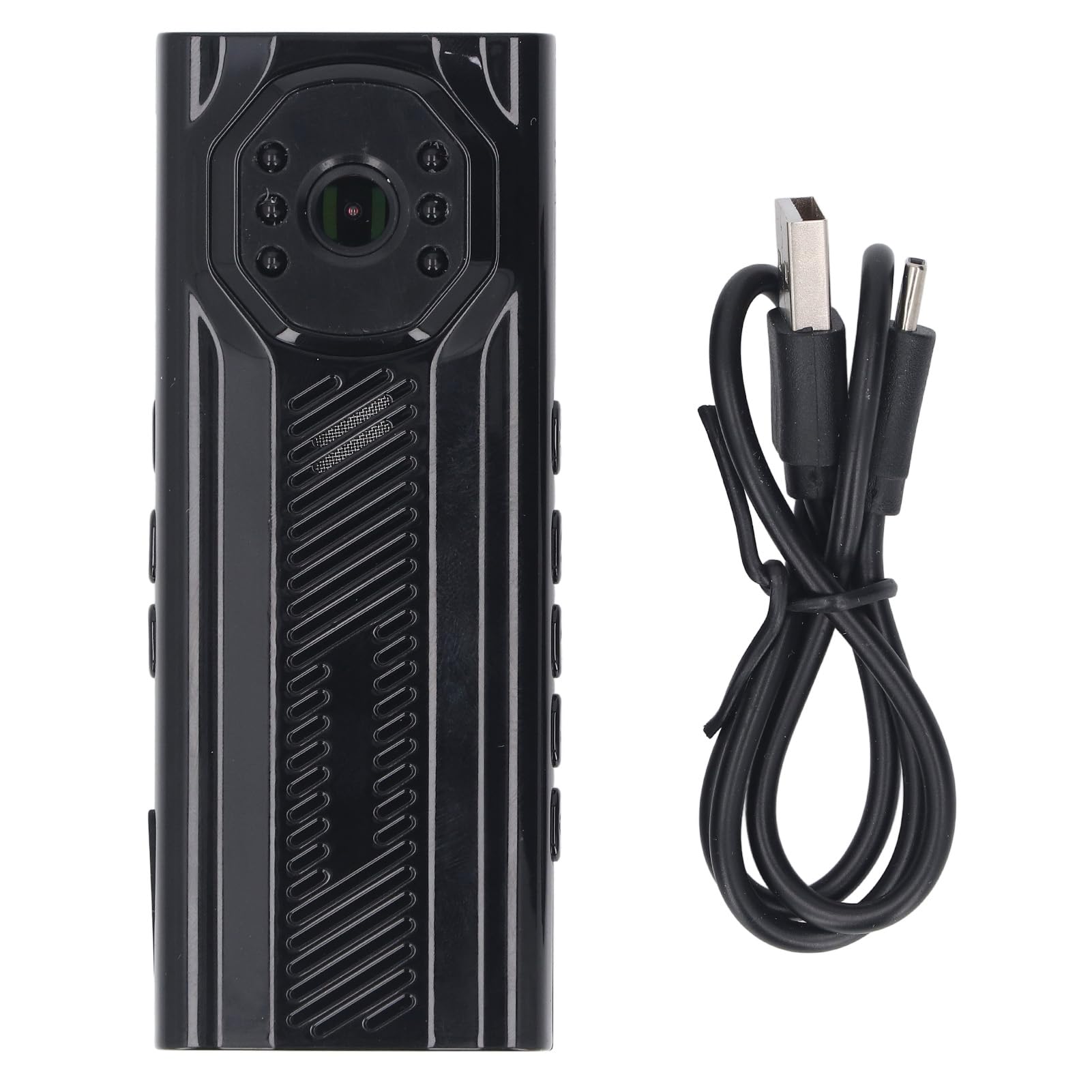 4K Body Worn Camera, Portable Video Recorder with 1.3 Inch TFT Display, Night Vision Wearable Camera with 6 LED Lights for Cycling, Motorcycle Riding, Camping and Law-image-4