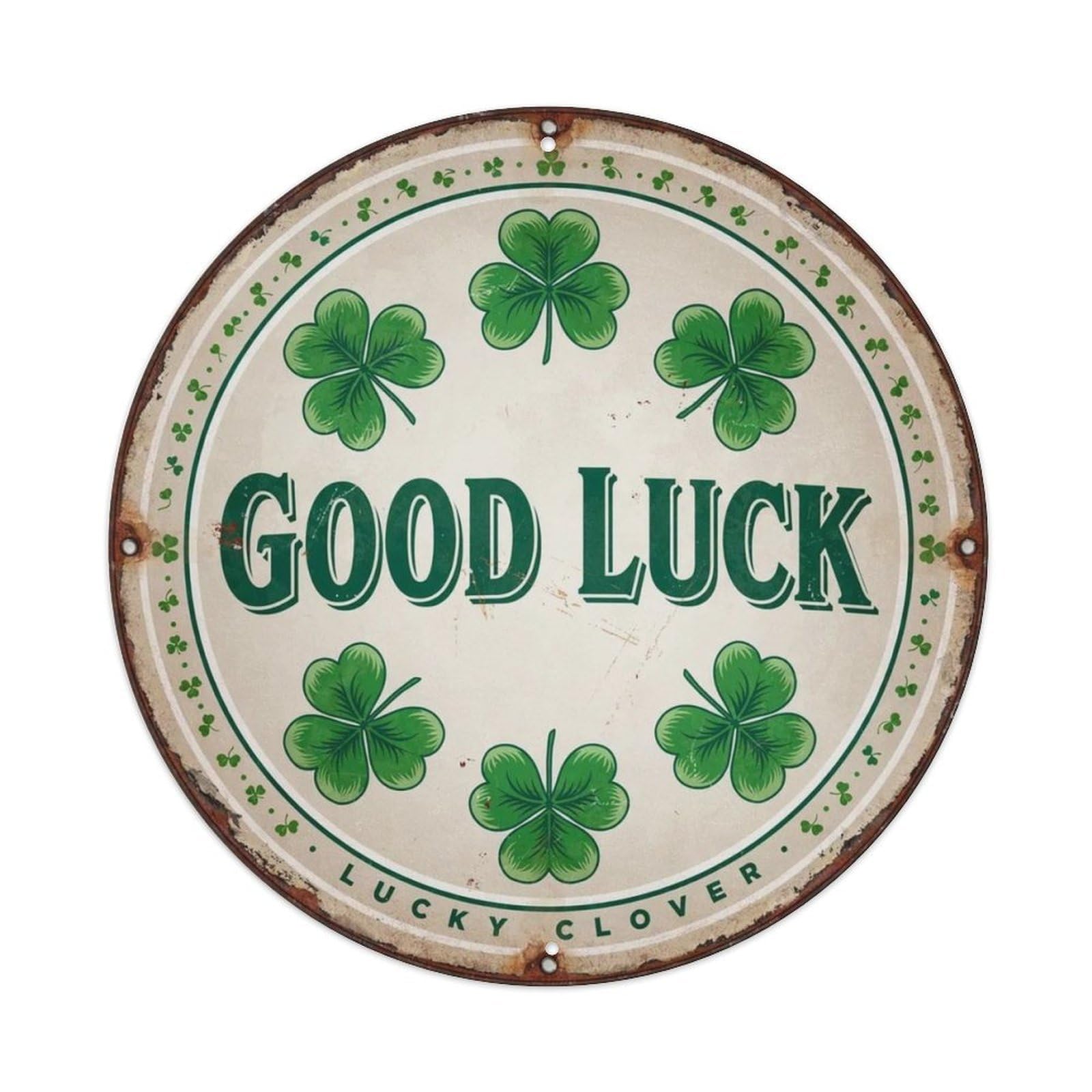 Irish Round Plant Sign Metal Tin Sign Plaque