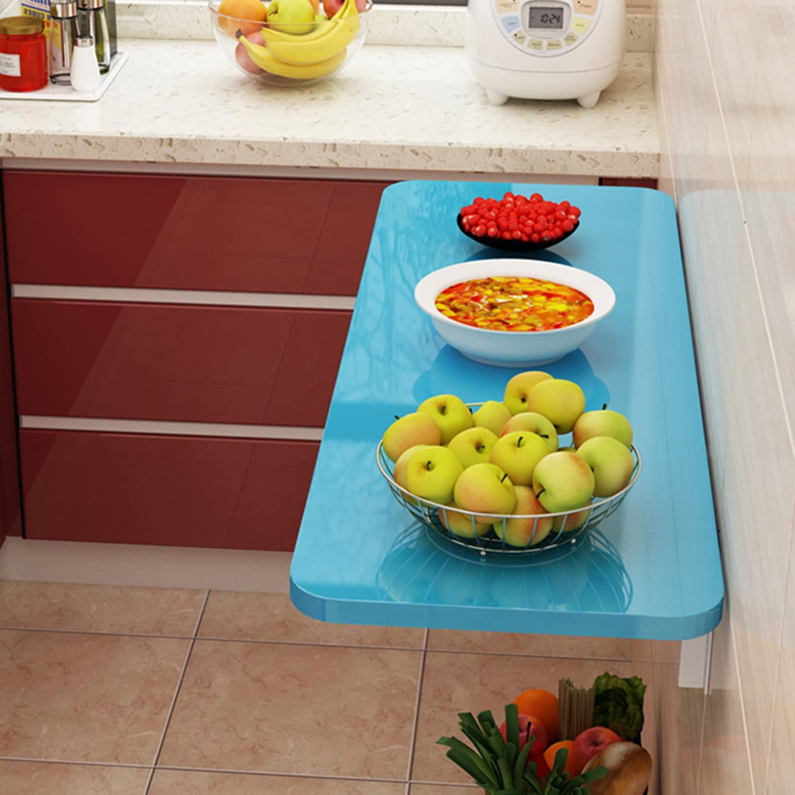 Table pliante murale pour buanderie et cuisine petit espace moderne