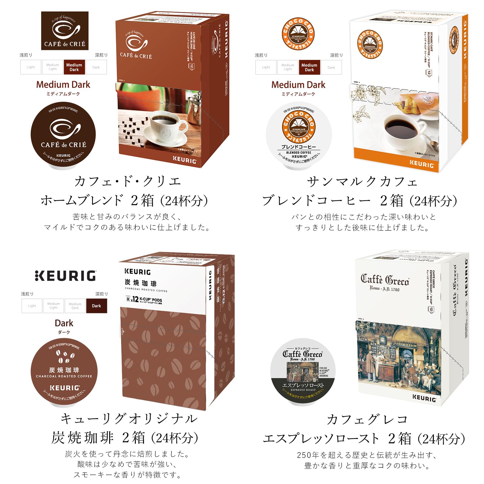 キューリグ カフェ・ド・クリエ8箱 【公式通販】