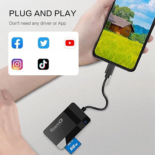 Miniatura 5 de C368 USB 3.0 Lector de tarjetas SD, Plug N Play, compatible con Apple y Windows, alimentado por USB, compatible con CFSDSDHCSCXCMMCMMC MicroRS