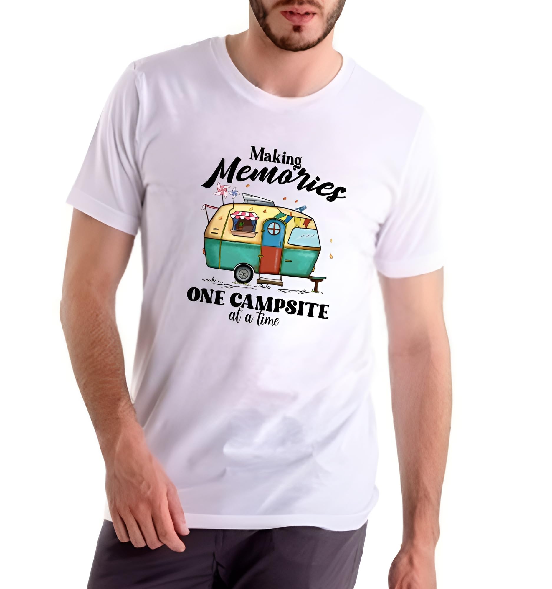ARTZEPHYR Memorial Day Camping T-Shirts for Men, Commemorative Travel Souvenirs