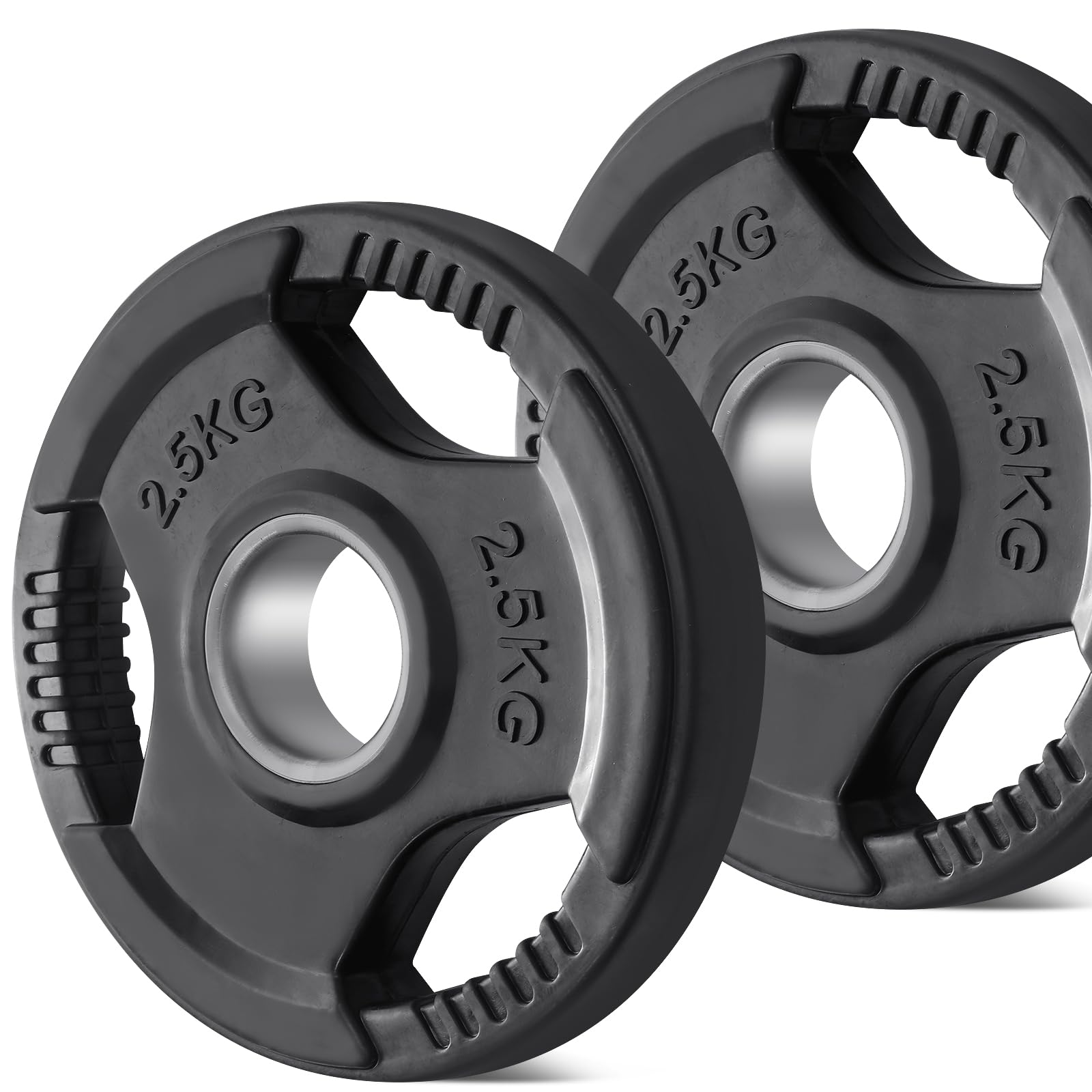 KK Weight Plates Cast Iron Barbell Weight Set – 2’’ Hole Weight Plate Set For Women & Men - Non- Slip, Durable & Long-Lasting Olympic Weight Plates