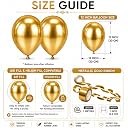 Chrome Metallic Gold Balloons 50 PCS with 2 Metallic Ribbons, 12 Inch Latex Party Balloons for Birthday Decoration, Anniversary, Baby Shower, Wedding, Engagement, Graduation and Celebration Decor gallery image