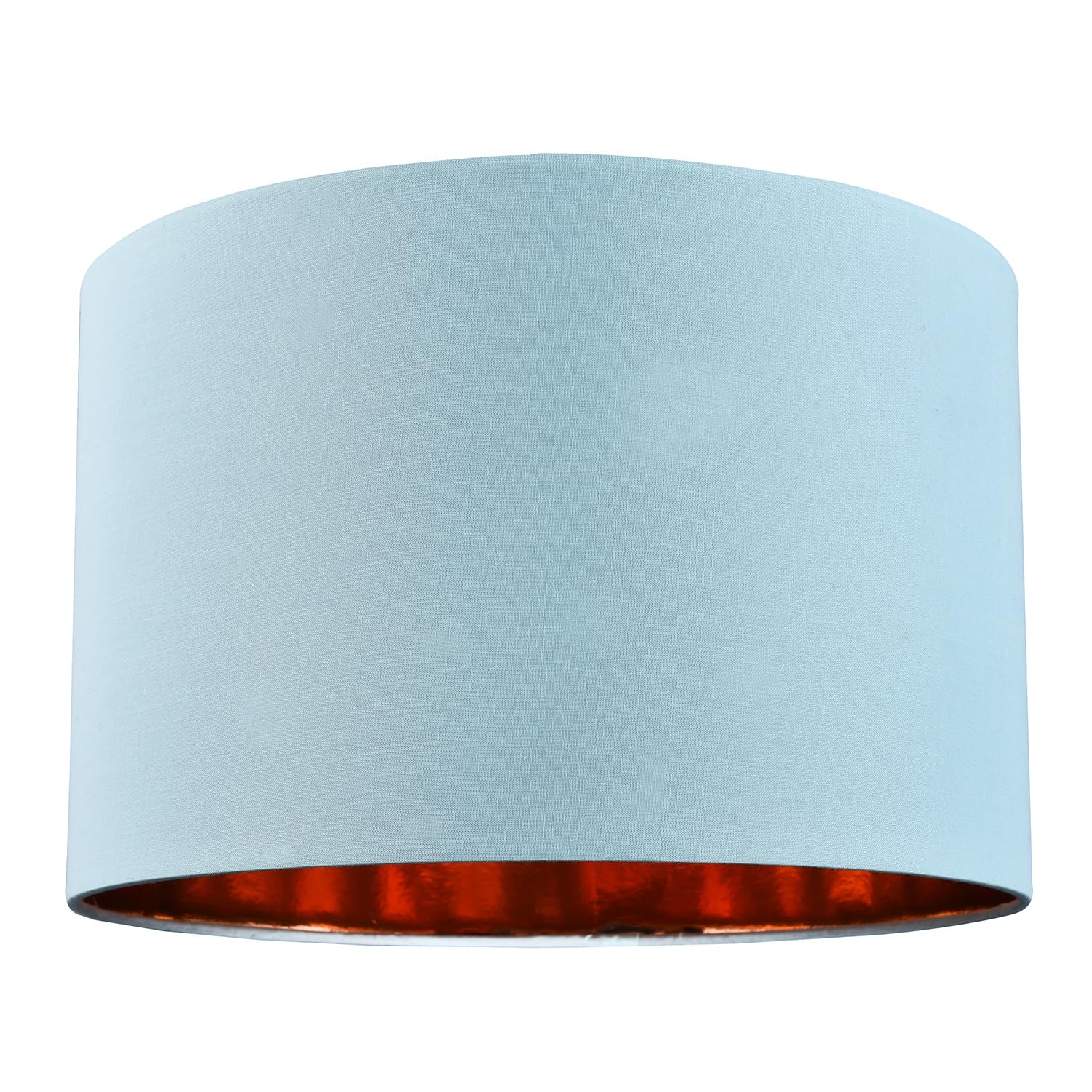 Happy Homewares Duck Egg Contemporary And Chic Cotton 12" Table Or Pendant Circular Drum Lamp Shade With Shiny Copper Inner - 60Watt Maximum By