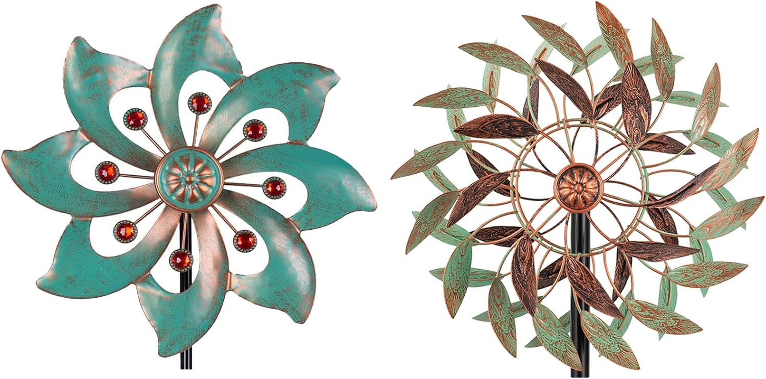 VEWOGARDEN Garden Decor Wind Spinners+360° Outdoor Metal Wind Spinners for Yard Garden Lawn Patio Decorations