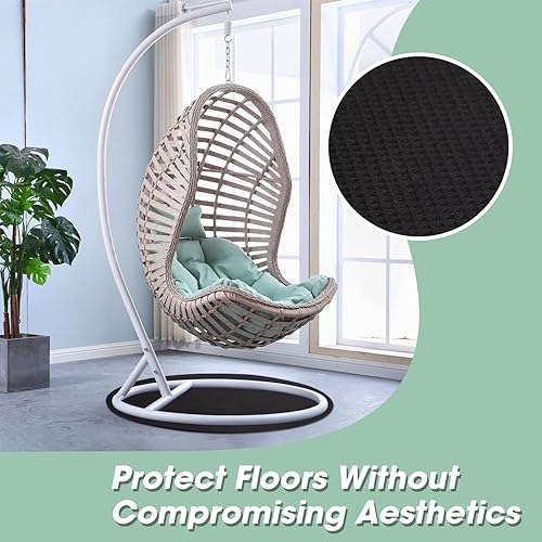 Miniatura 2 de Almohadilla redonda de goma antideslizante para muebles, alfombrilla redonda de goma para suelo reclinable, protege los suelos de madera dura y
