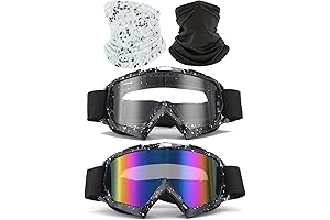 4Pcs 4 Wheeler ATV Motocross Riding Goggles for Adults with Face Cover