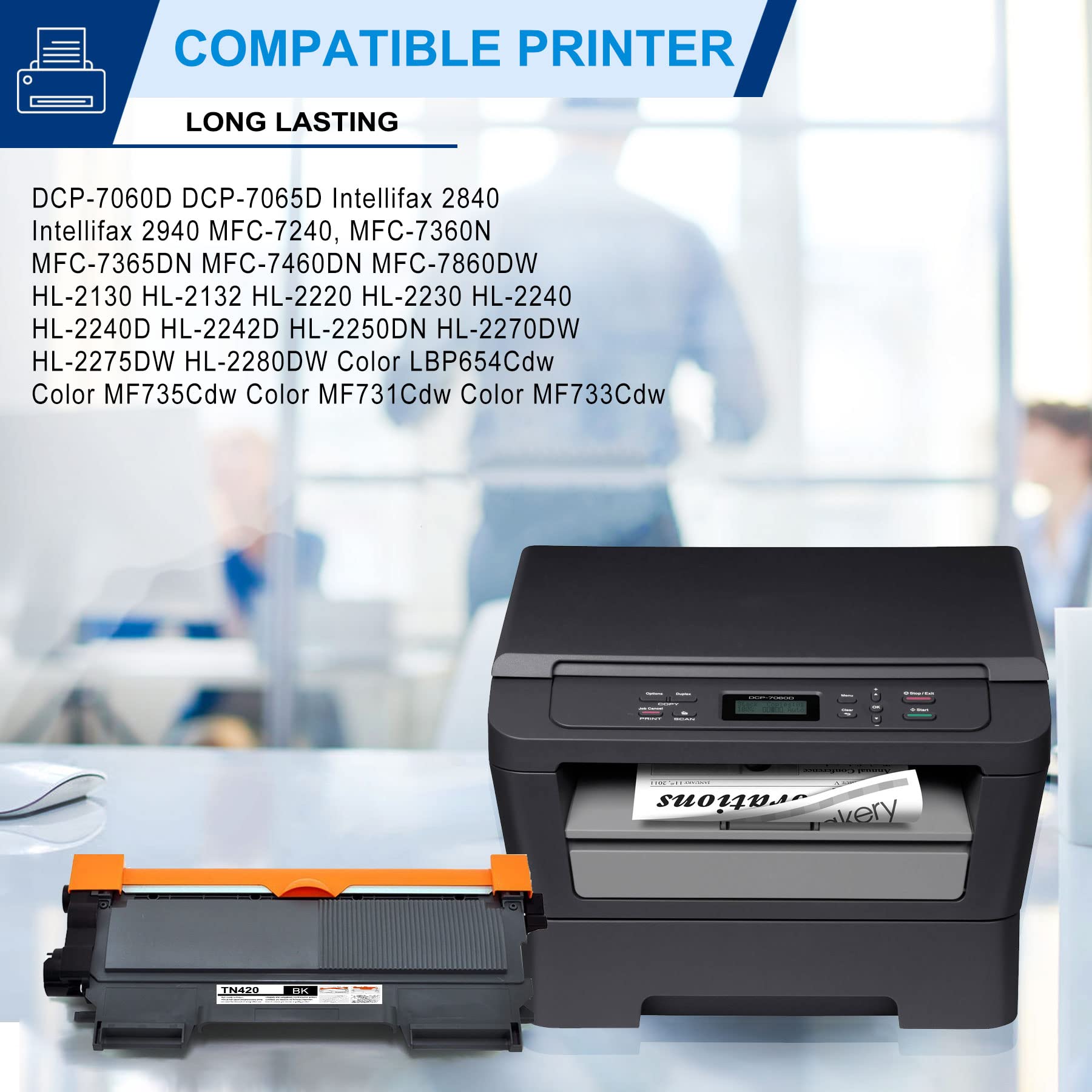 Brother Dcp 7055w Compatible TN 420 Toner Cartridge For Brother...