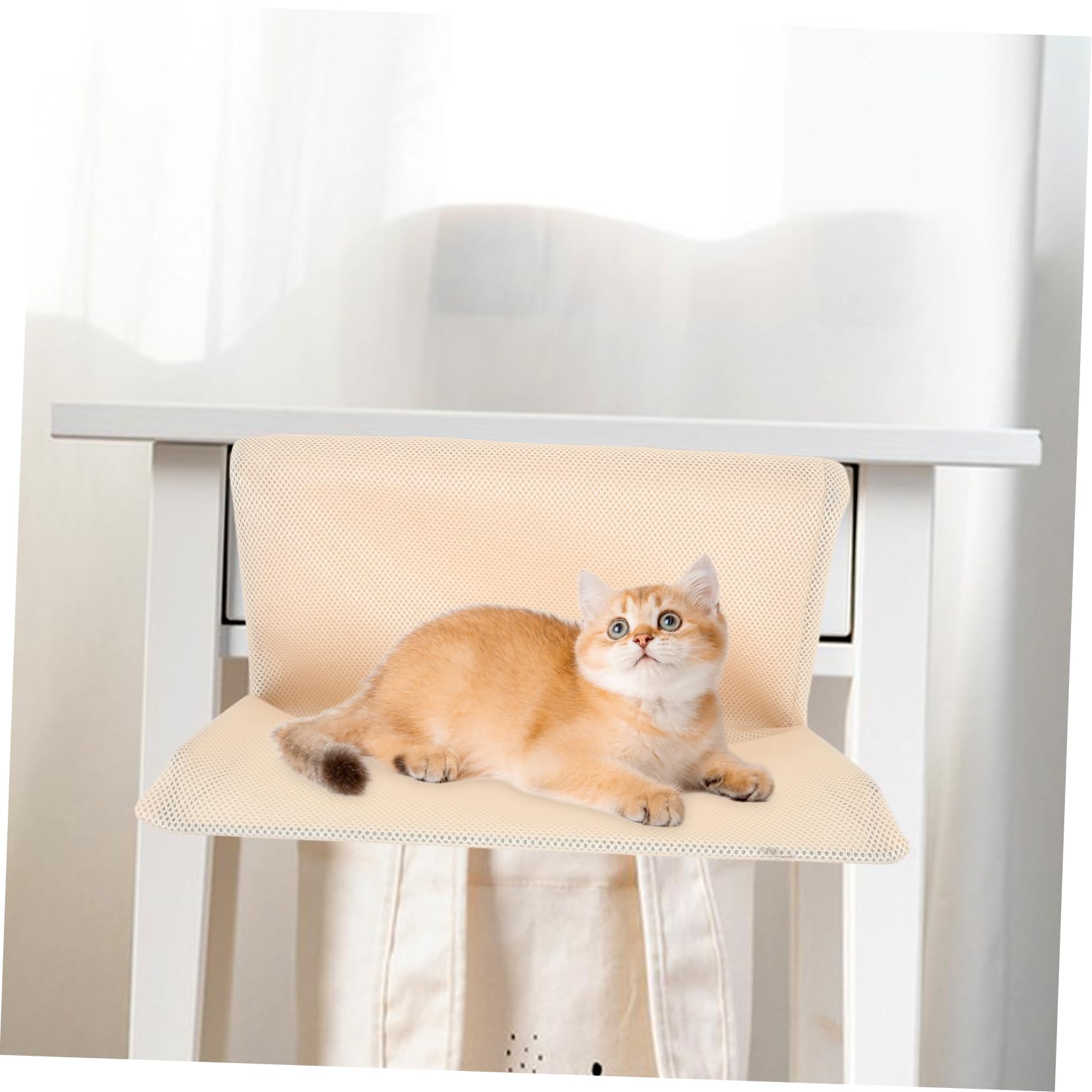 WOONEKY Hamac pour Chat Suspendu Perchoir De Fenêtre Isolé Chaud Et Détachable pour Un Entretien Facile