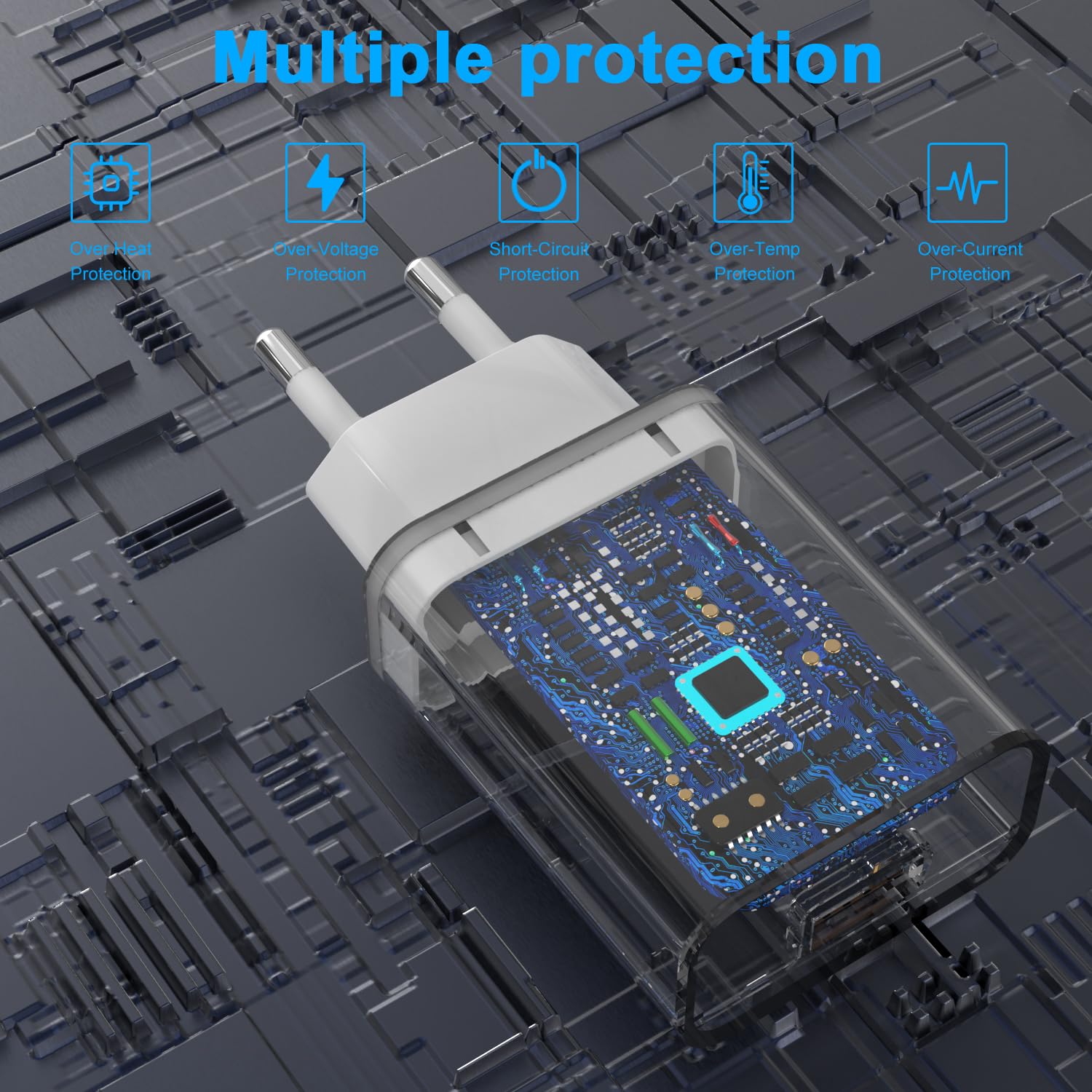 TECHGEAR USB-C Kabel – 10 Gbit/s, 3A, 1m, Weiß, Für Xiaomi, Redmi, Poco