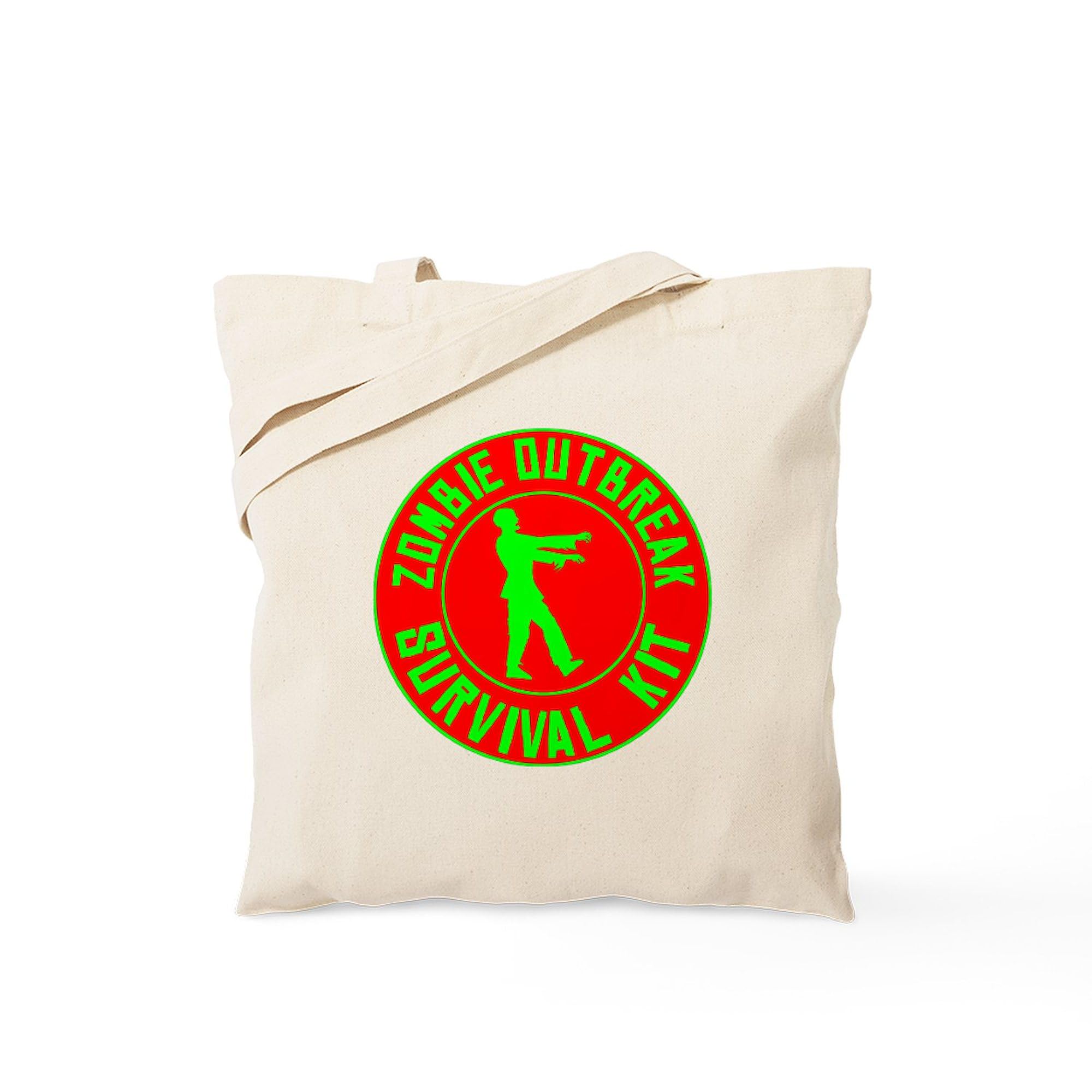 CafePress Zombie Outbreak Survival Kit Tote Bag Natural Canvas Tote Bag, Reusable Shopping Bag