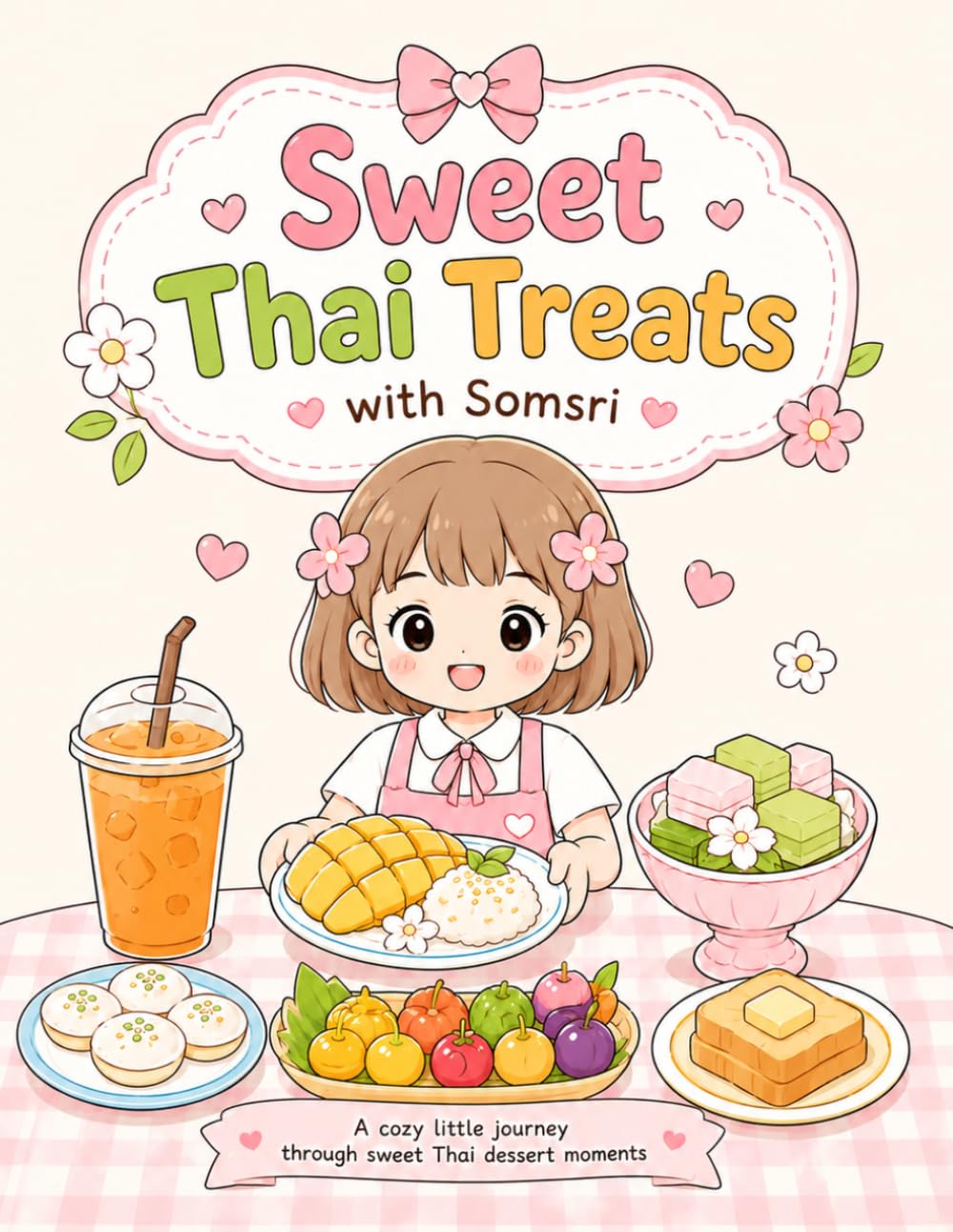 Sweet Thai Treats with Somsri: A Thai Dessert Coloring Book for Relaxation and Cute Coloring Fun