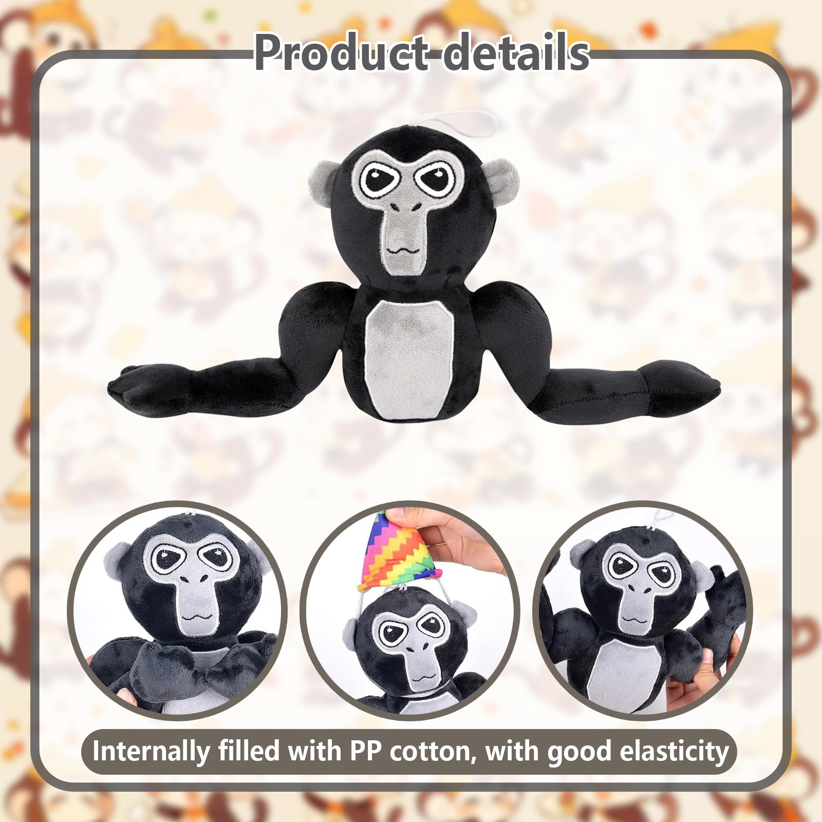 Gorilla Tag - Peluche De Gorilla Tag De 9.8 Pulgadas, Juguete De Animales De Peluche Figura De Juego Regalo Para Los Fanaticos Del Juego Eleccion