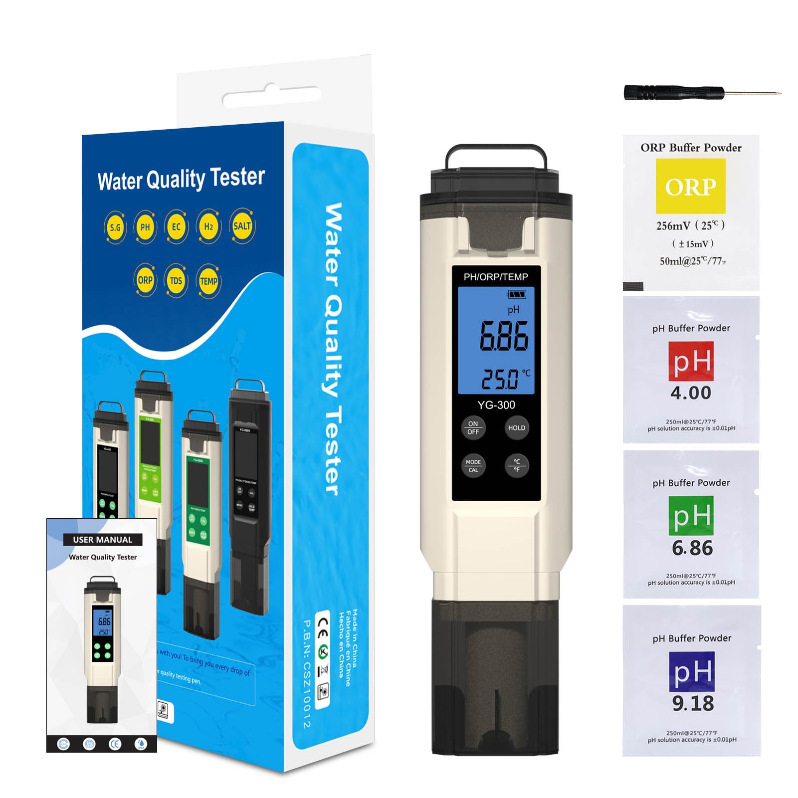 Hsioluted Water Tester For Temperature Measurement With High Accuracy Meter