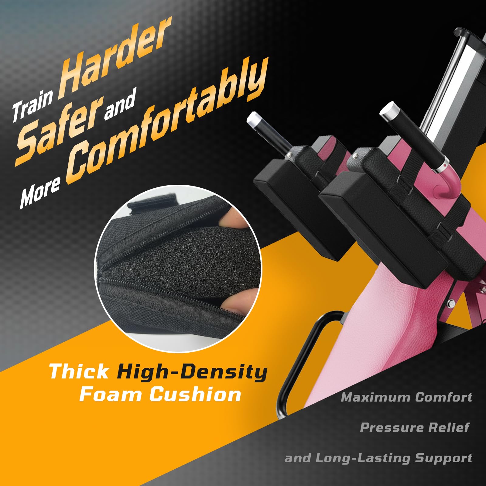 J Bryant Hack Squat Extra - Set di 2 imbottiture per spalline, 4 cm di spessore, universali, per macchine Hack Squat e Leg Press – Maggiore comfort e supporto per le spalle