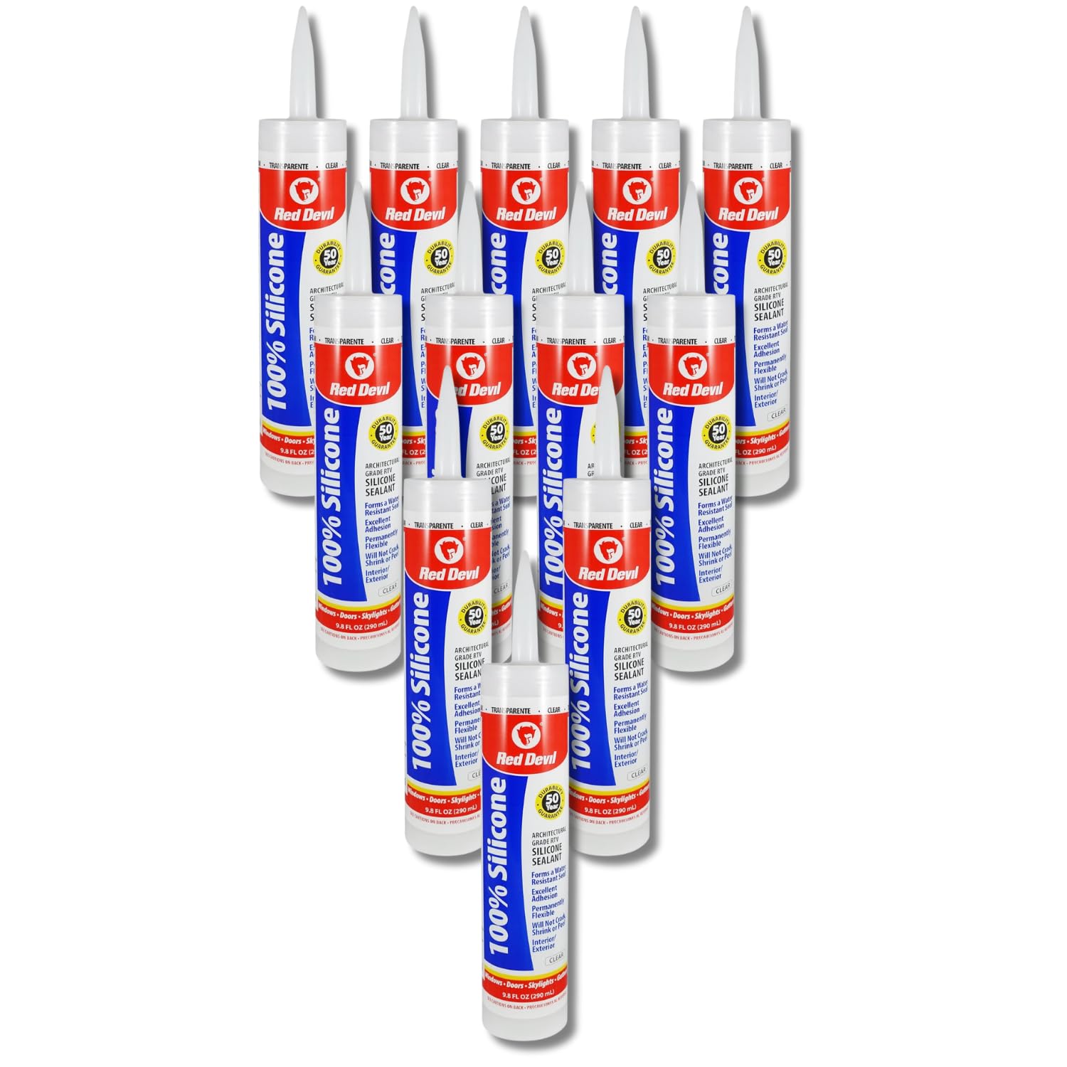 Red Devil 0826 100% Silicone Sealant Architectural Grade, Silicone