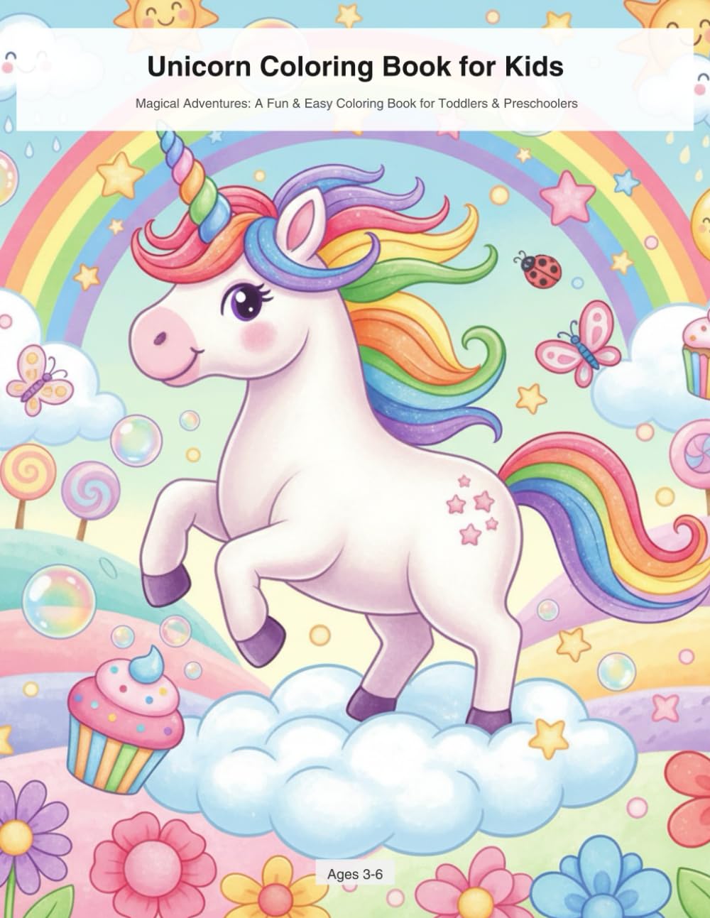 Unicorn Coloring Book for Kids: Magical Adventures: A Fun & Easy Coloring Book for Toddlers & Preschoolers