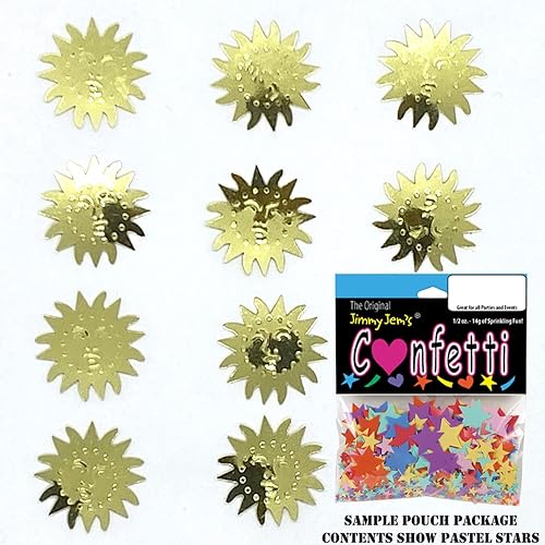 Miniatura 3 de Confeti Sun Face Gold - Paquete al por menor #8600 QS0