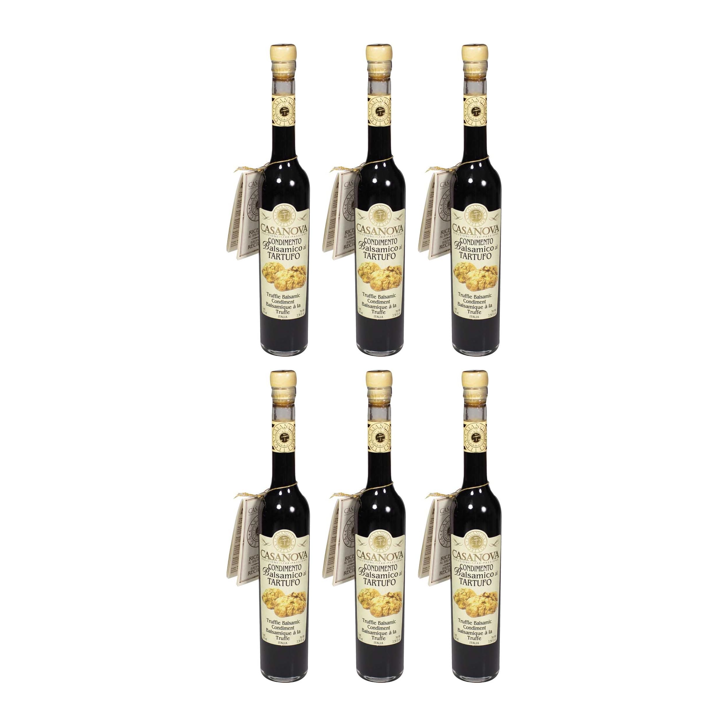 CASANOVA Condimento Balsamico Essig Trüffel Italien inkl. FeinWert E-Book (6 x 100 ml)