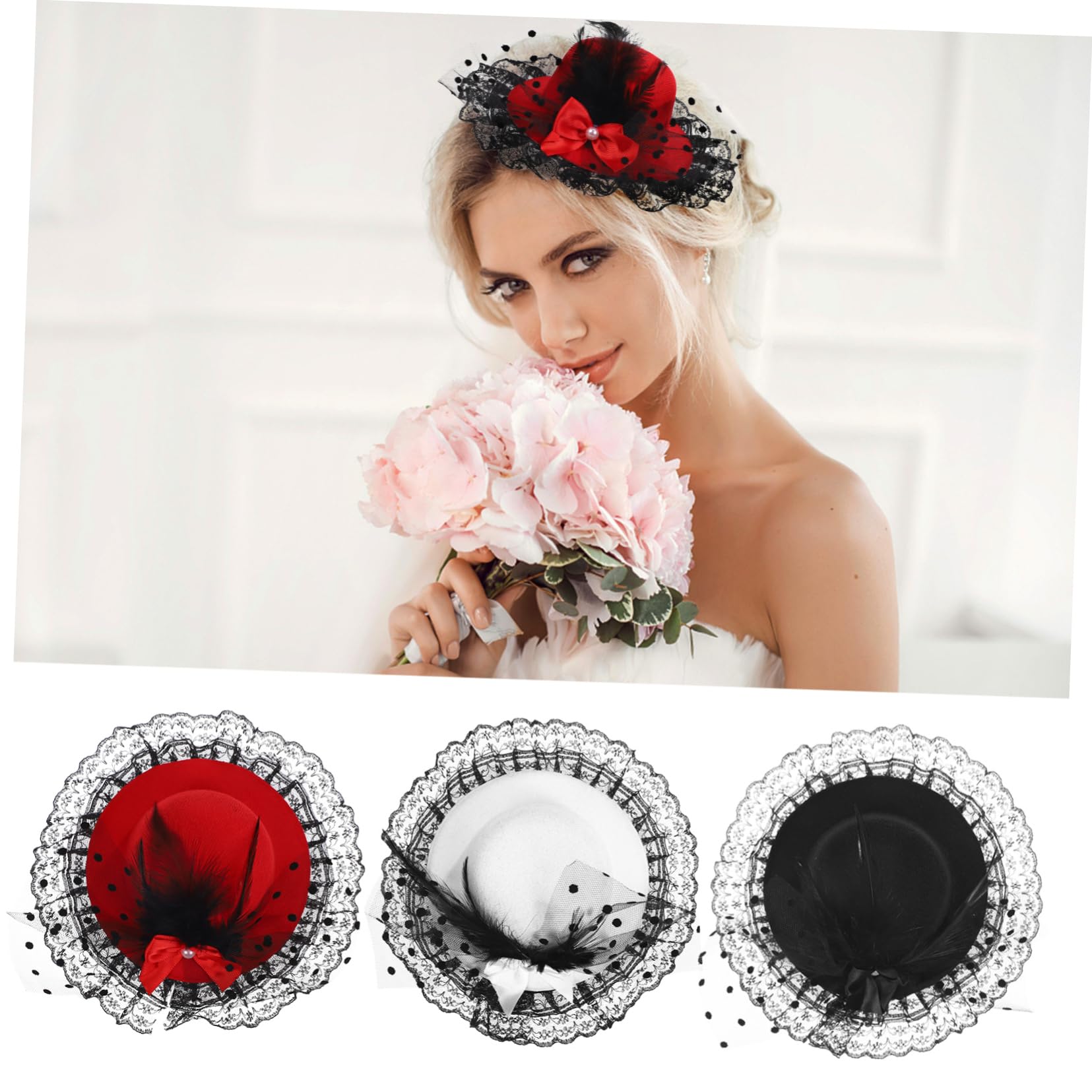 9 Piezas Sombrero De Copa Sombreros Para Eventos De s Elegantes Tocado De De Fiesta De Té Fascinador Tocados Para Mujeres Tocado De