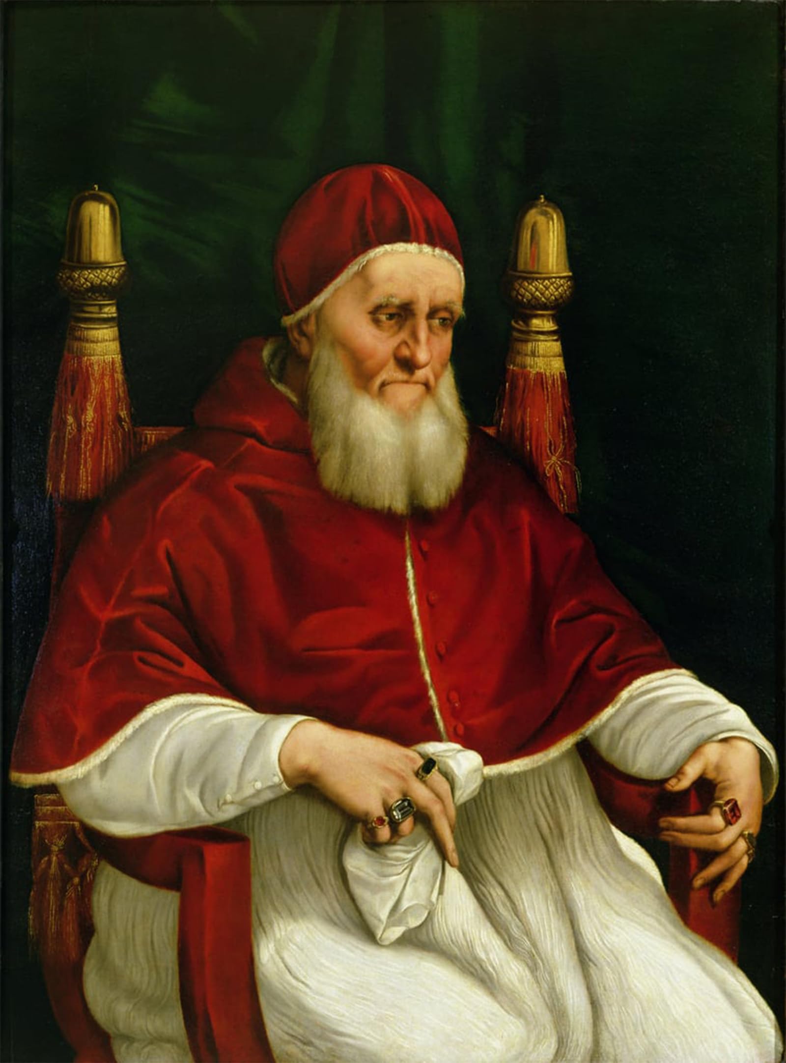 SERENDIPITP Vintage Picture Print on Canvas Wall Art Poster Portrait of Pope Julius Ii by Raffaello Sanzio Raphael Artwork Print Poster for Wall Decor 60x90cm