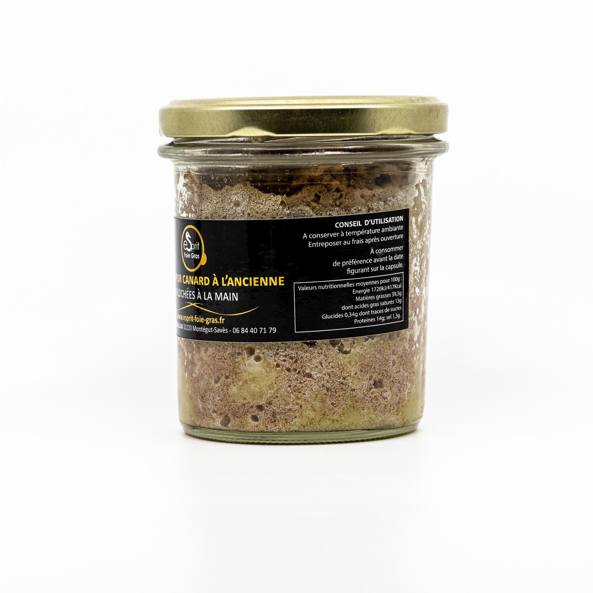 Esprit Foie Gras - Rillettes pur canard à l'ancienne effilochées à la main - 250 g Conserverie familiale du Gers