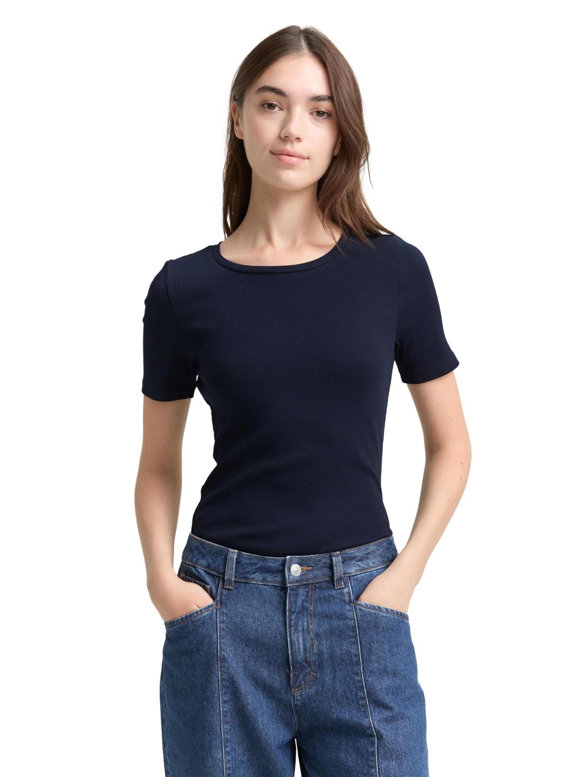 TOM TAILOR Denim Damen Basic T-Shirt