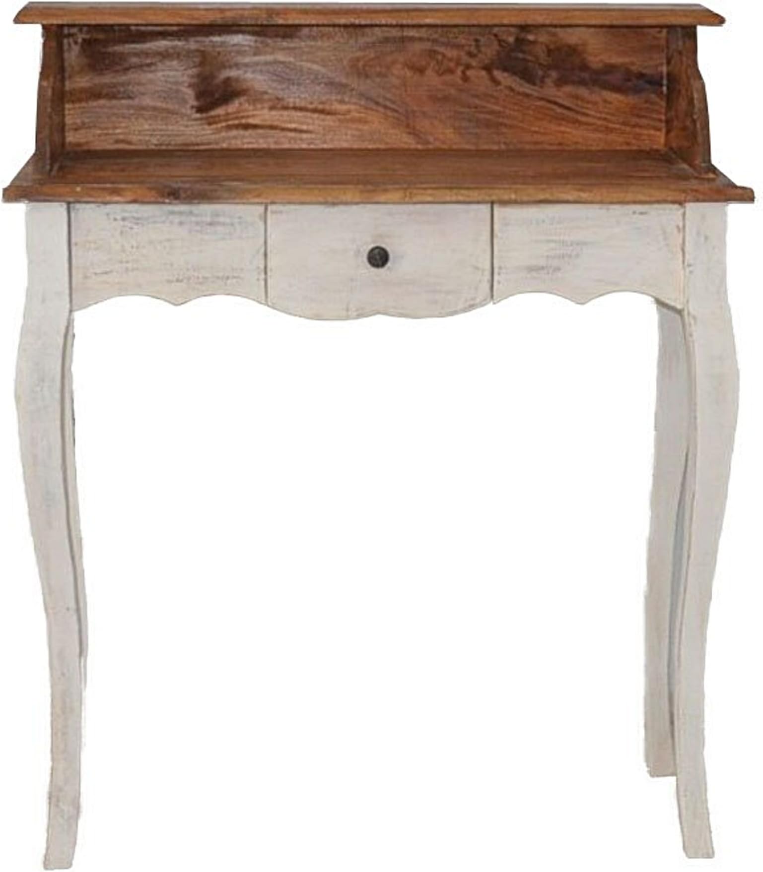 Antyki24 French Style Secretary Table Dressing Table Wood Oak White Vintage Retro 92 x 80 x 40 cm