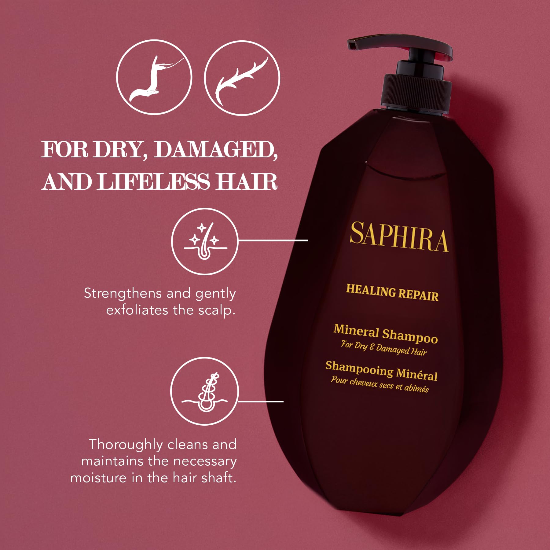 SAPHIRA Mineral Moisturizing Shampoo, 250 ml