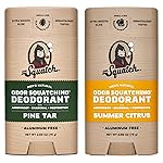 Dr. Squatch Natural Deodorant for Men - Odor-Squatching Aluminum Free - Pine Tar & Summer Citrus (2.65 oz, 2-Pack)