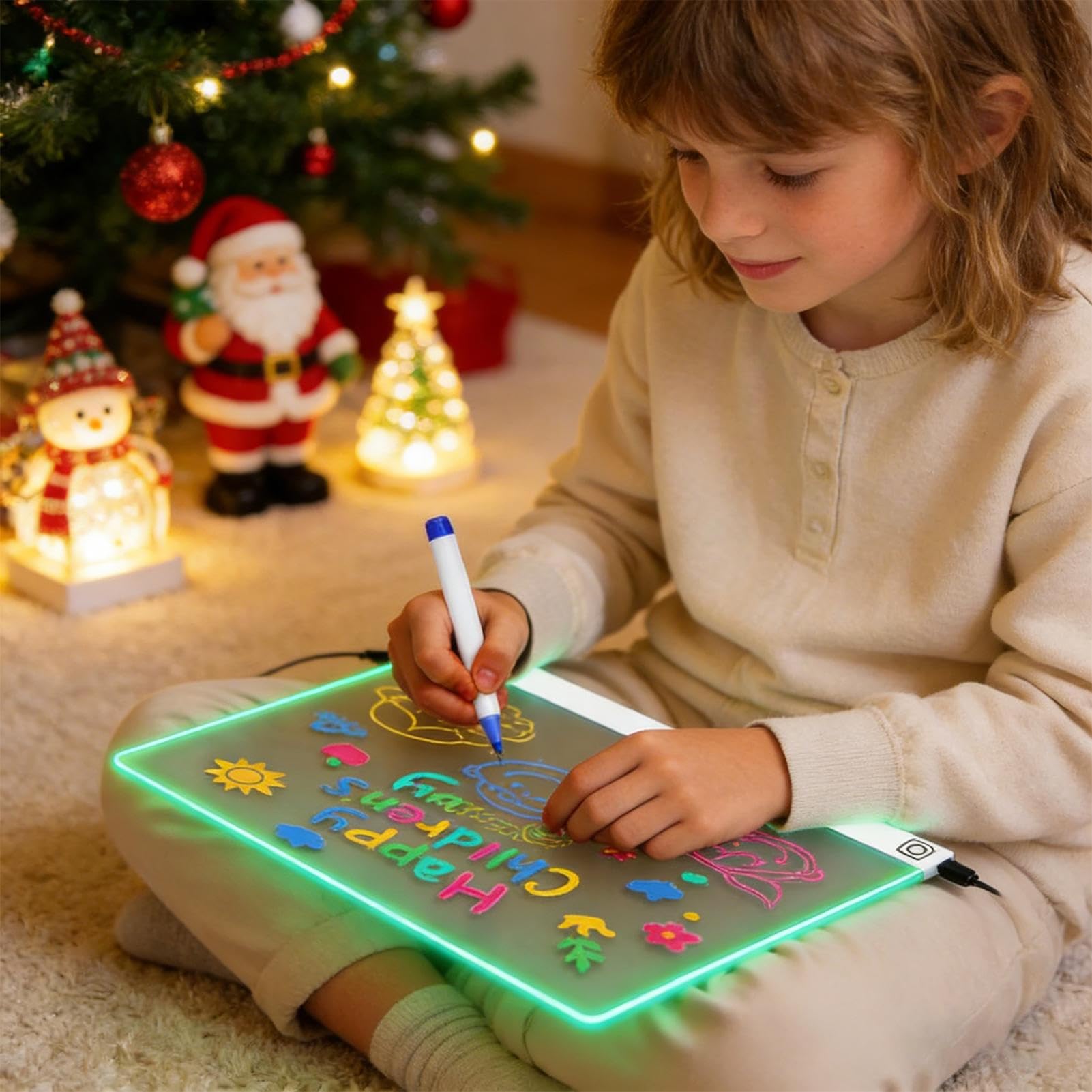 Tablica LED do Rysowania 35x26cm Śladowa Podkładka Zabawki