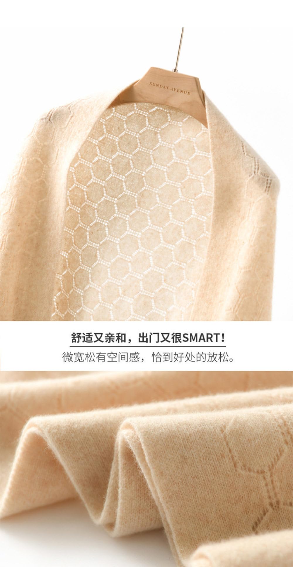 Strickjacke Damen Grobstrick,Damen-Wollbolero Hohler Sechseckstrick Kurz Geschnittener Achselzucken Langarmpullover Strickjacke Eleganter Weicher Kaschmir-Cardigan Mit Offener Vorderseite Modische S