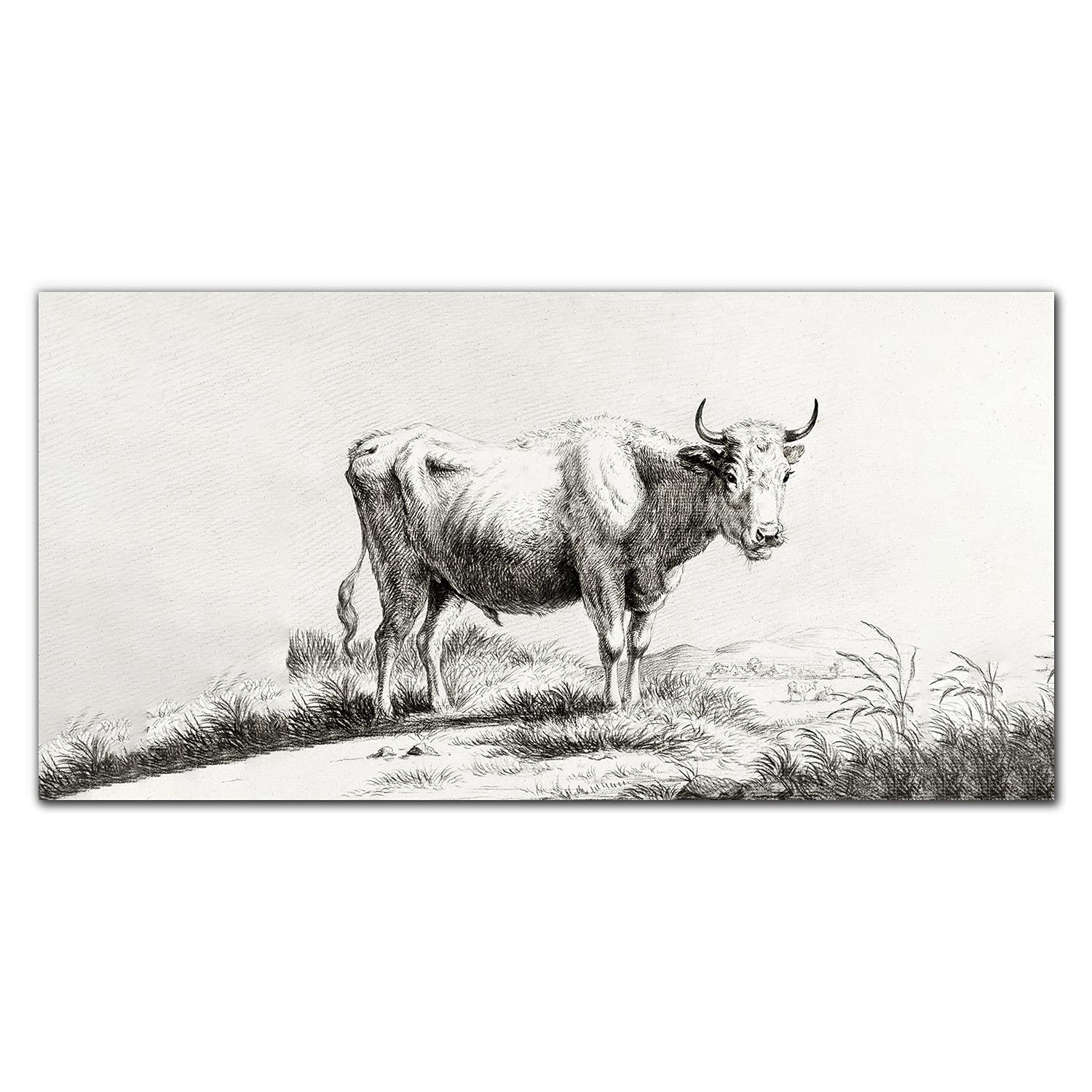 Protection murale cuisine 120x60cm en verre trempé anti-taches vache