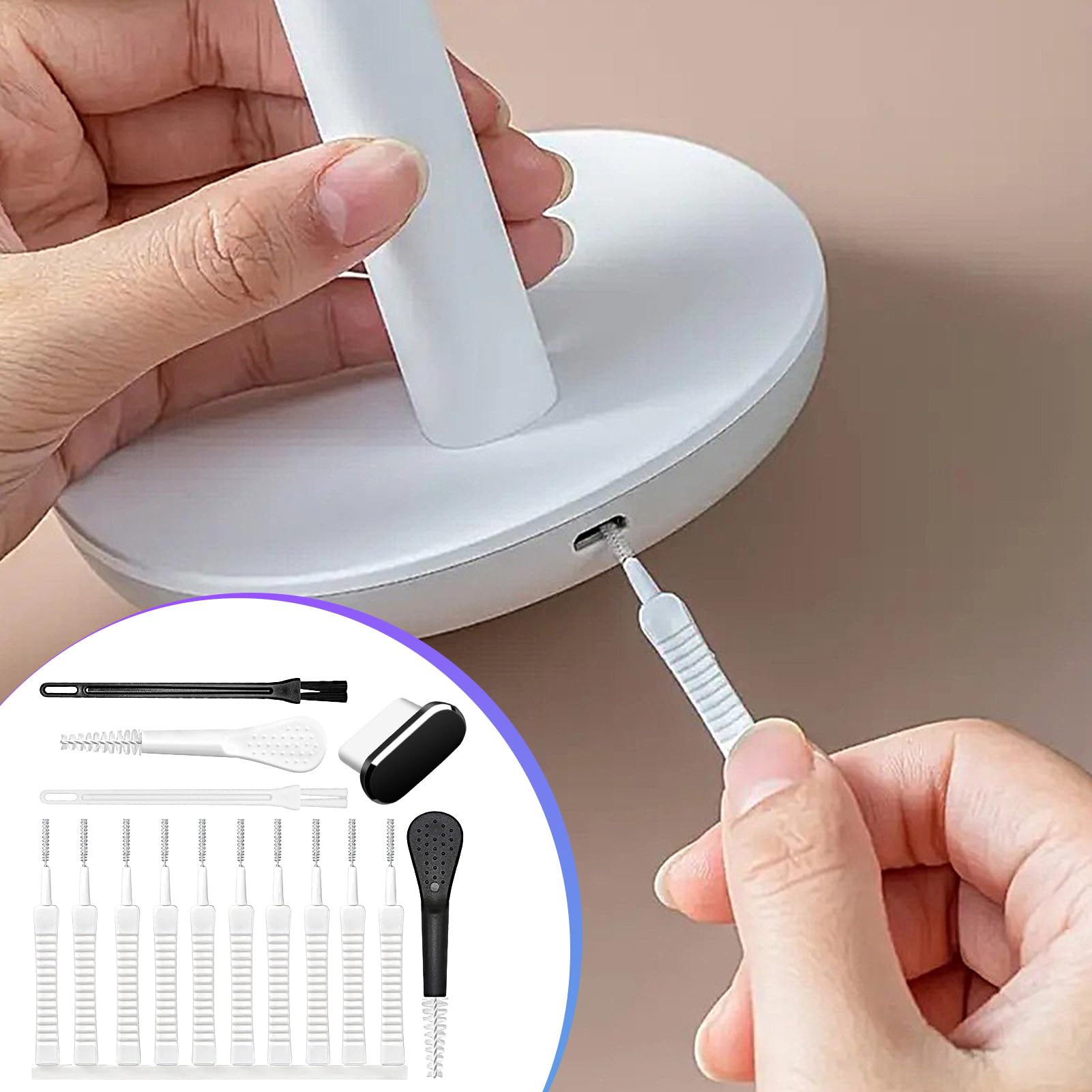 Kit Di Pulizia Per Telefono 15 Pezzi | Spazzole Per Altoparlante E Porta Di Ricarica, PP+Nylon, Portatile