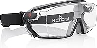 NoCry Anti-Fog Safety Goggles Over Glasses - ANSI Z87.1 Panoramic UV380 Lenses for Lab, Construction, Dust Protection