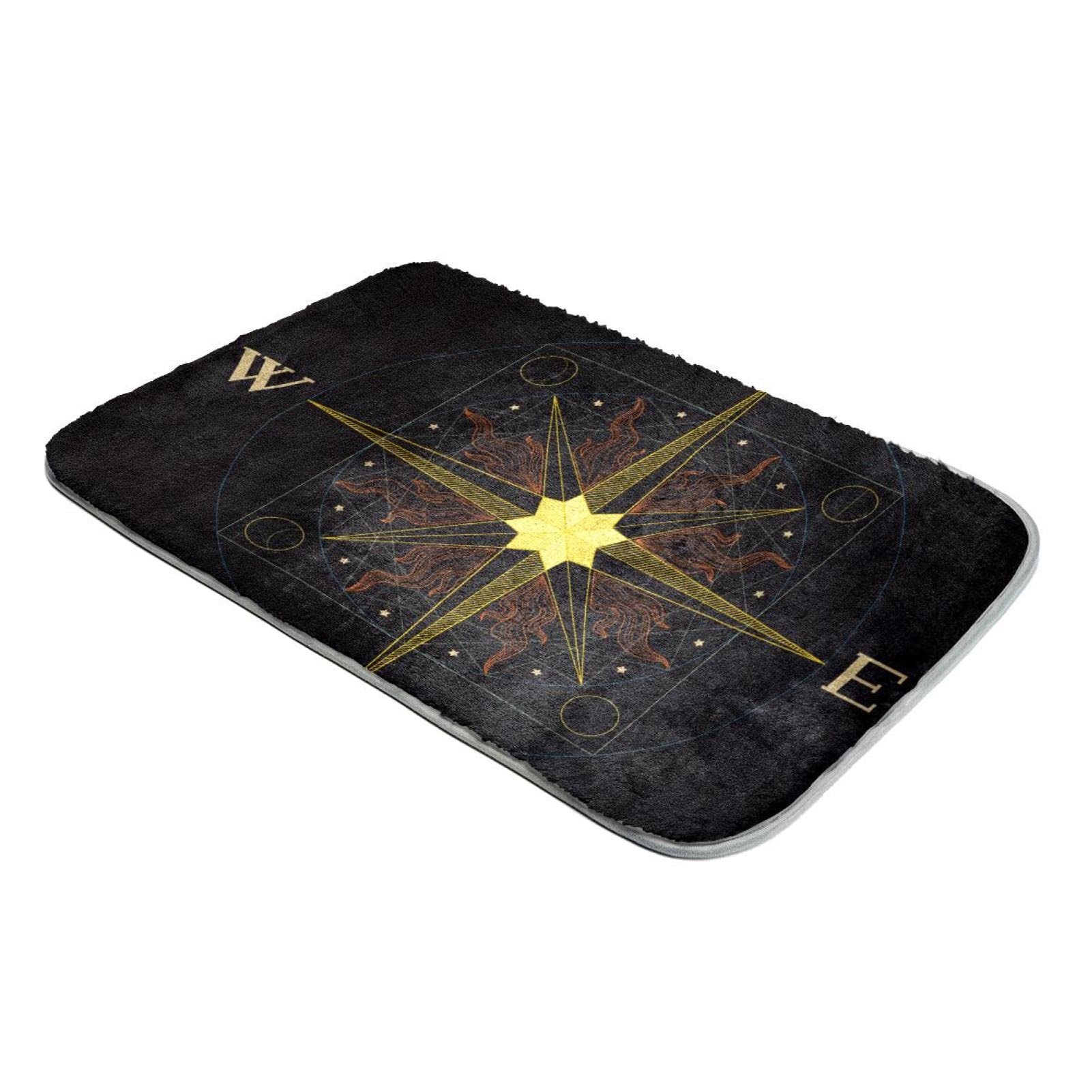 Tapis à poils longs boussole fausse fourrure pour un salon cocooning