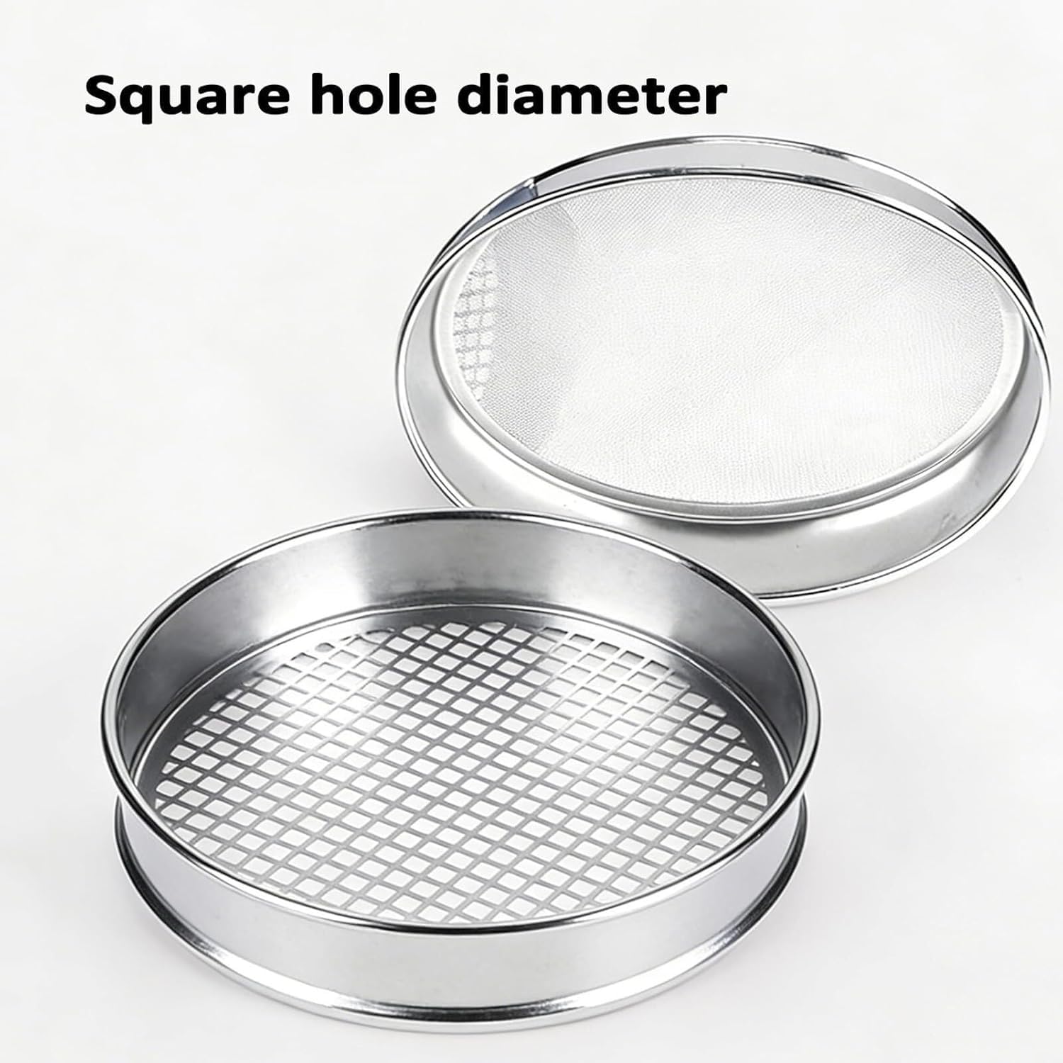 Ensemble de tamis de laboratoire avec couvercle et base, 30 cm de diamètre, ouverture 0,075-9,5 mm, pour test de gravier