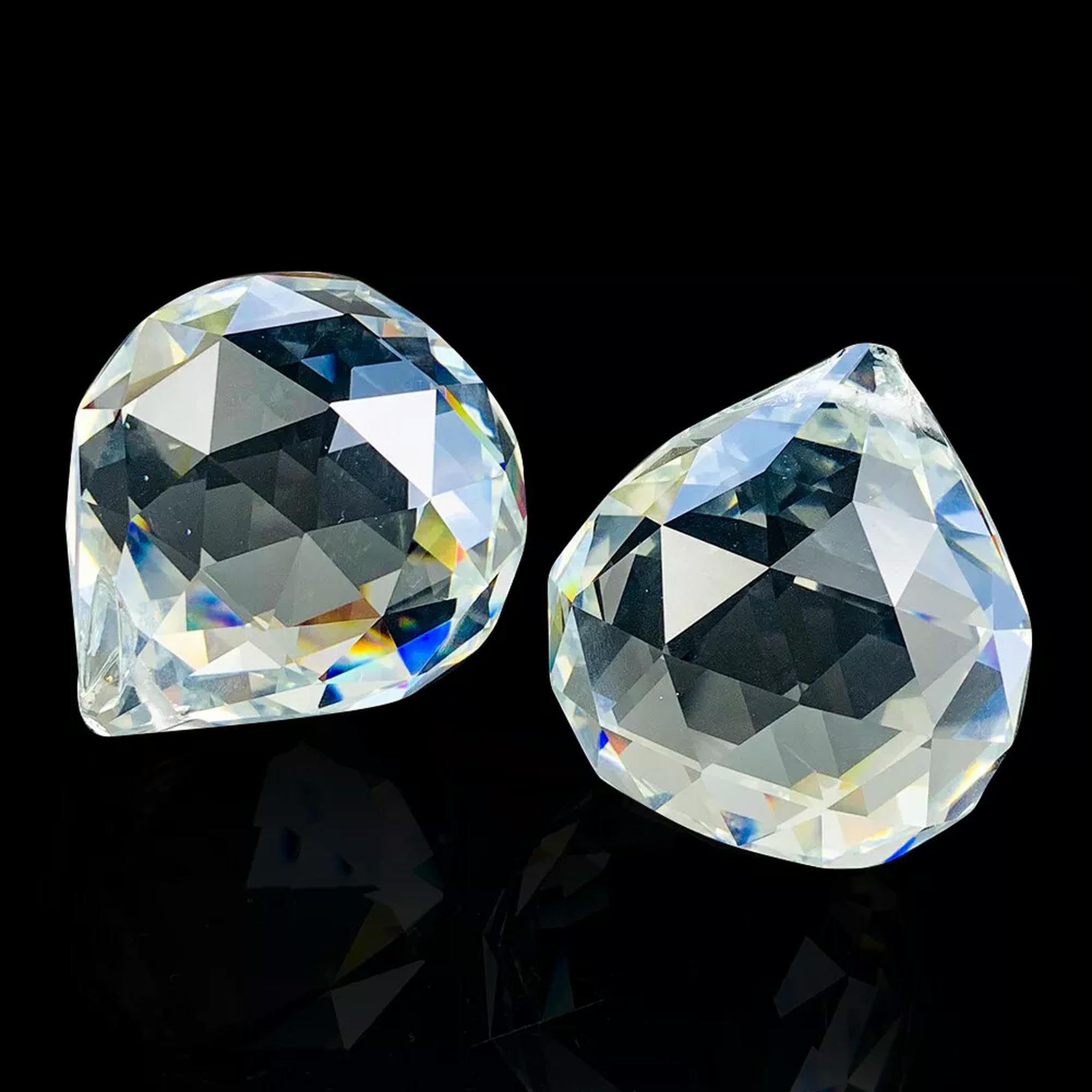 80MM Große Fengshui Facettierte Prisma Ball Suncatcher Kronleuchter Anhänger Hängen