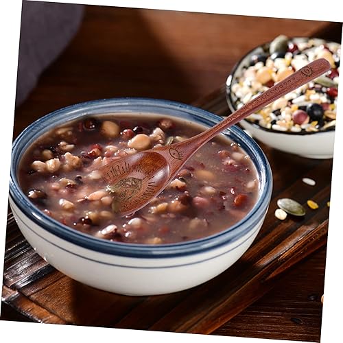 Miniatura 6 de Didiseaon 4pcs ritual spoon washing mini taster mini nature soup spoons coffee condiments salad stirring cucharas para comer serving wooden Wood