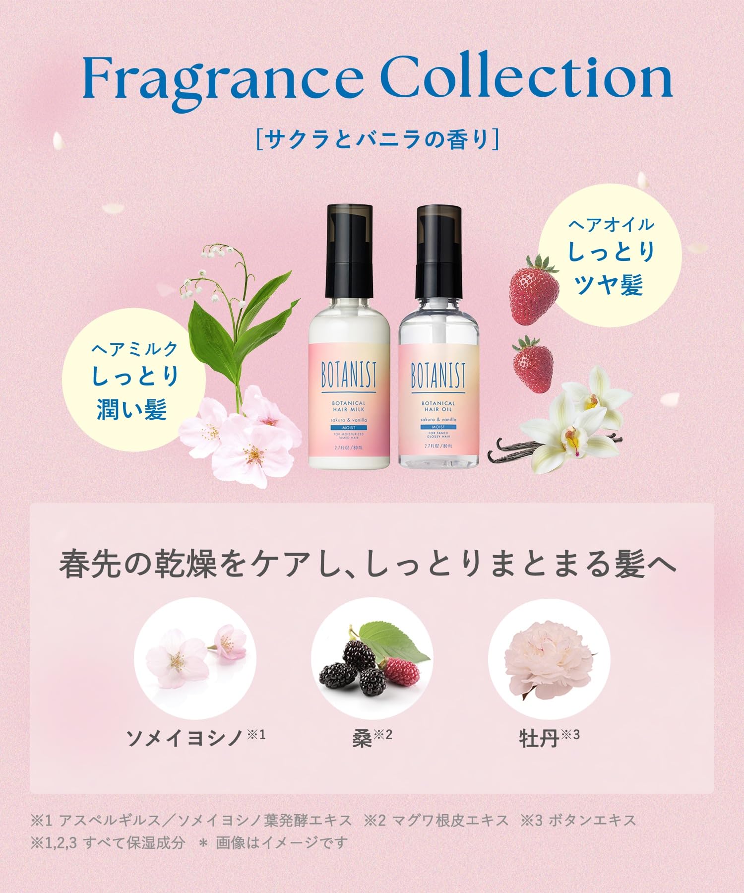 Amazon | BOTANIST ボタニスト ボタニカルヘアオイル モイスト サクラ