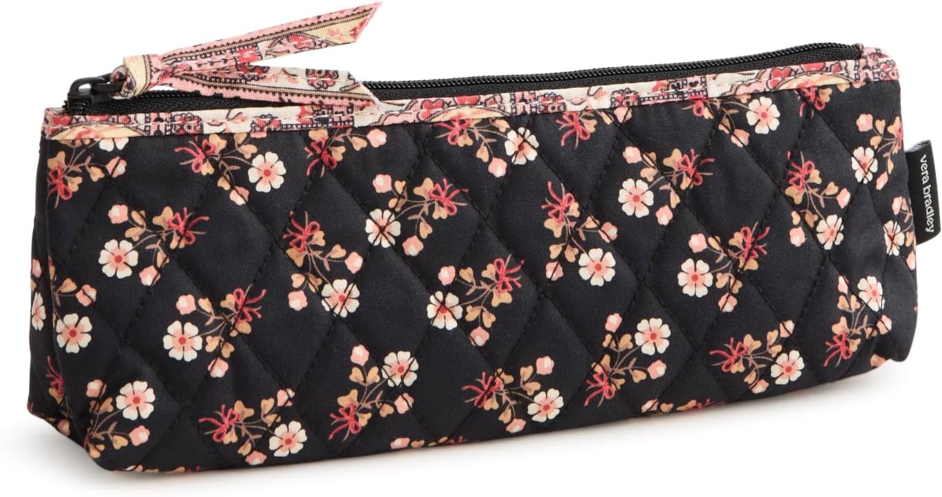 Vera Bradley Women’s Premium Cotton Pencil Pouch – Melissa Ditsy