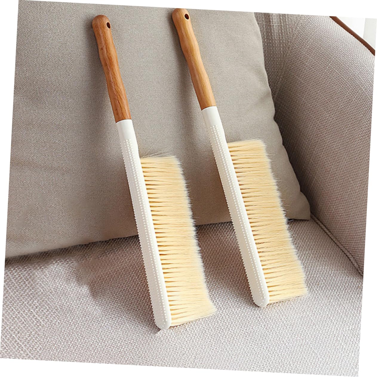 Ciieeo 4 Stück Handbesen mit Holzgriff Weiche Staubbürste für Möbeln und Oberflächen für Sofa Bett Schreibtisch und Fensterbänke