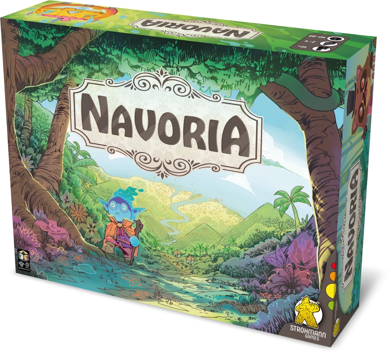 Strohmann Games, Navoria, gioco di base, gioco di intenditori, gioco da tavolo, 2-4 giocatori, dai 10+ anni, 40-80 minuti, tedesco