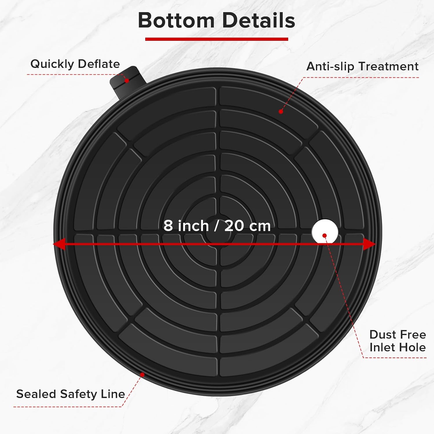 8" Glass Suction Cup Vacuum Lifter Max Load 661lbs Powerful Industrial Suction Cups wih with Barometer for Lifting Glass Tile Ganite indlcuding Carring Case
