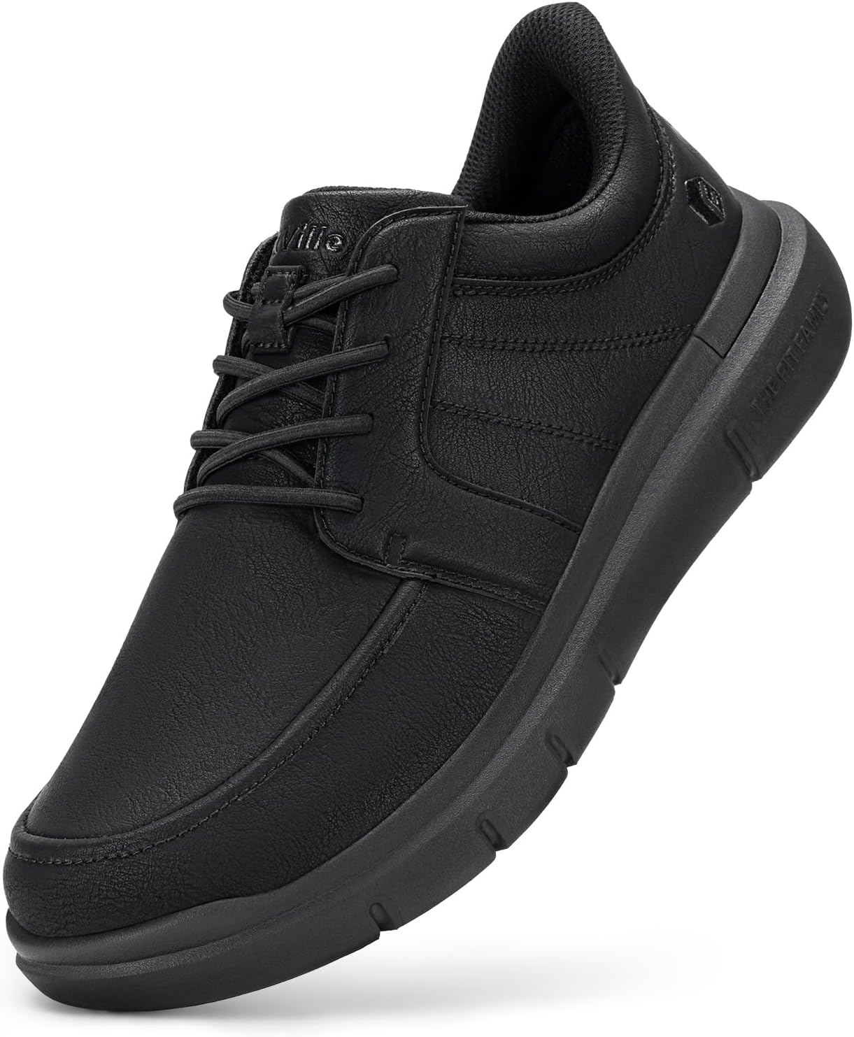 FitVille Wide Slip On Shoes for Men Lightweight Casual Dress Oxfords Shoes Business Walking Sneakers with Arch Support