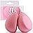 BEAKEY Flat Duo Patented Makeup Sponge Set of 2, Latex Free Pink Beauty Sponge for Foundation and Powder Application, Soft Blending Sponges, Large Flat Design, BeautyTools for Makeup Lovers